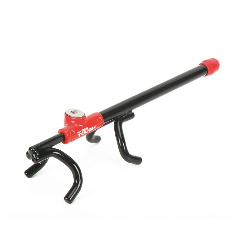 Hyper Tough Anti-Theft Steering Wheel Lock, Red, Black, Model 7867