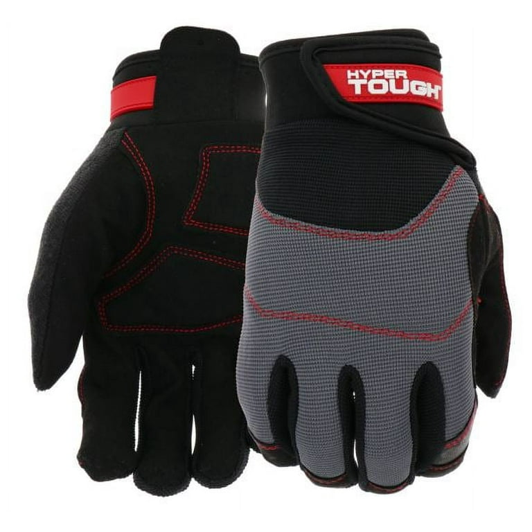 Hyper Tough Anti Vibration Men s Workwear Glove Size Large Walmart