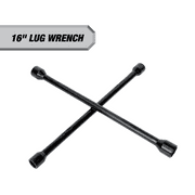 Hyper Tough Heavy Duty Lug Wrench, Carbon Steel, Tire Iron 16-inch, Black