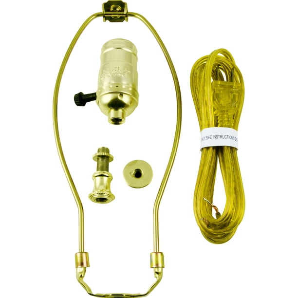 Hyper Tough Basic 3Way Lamp Kit, Gold Cord, Dimmable 52216