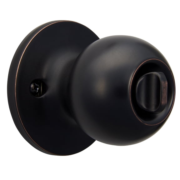 Hyper Tough Bed/Bath Doorknob Ball Style, Oil-Rubbed Bronze Finish