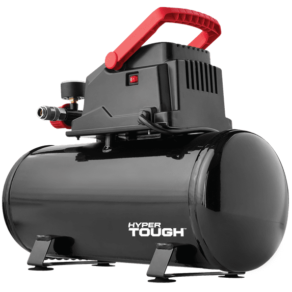 Hyper Tough Black 3 gal 100 PSI Oil-Free Portable Air Compressor