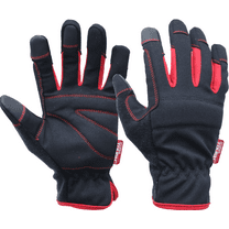 Hyper Tough Black Synthetic Leather Touch Screen Utility Glove, Men's X-Large