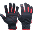 thumbnail image 1 of Hyper Tough Black Synthetic Leather Utility Glove, Full Fingers, Men's Medium, 1pair, 1 of 9