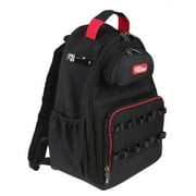 Hyper Tough Black Tool Backpack with Pockets and Loops, Portable Tool Storage with Base Support (Unisex)