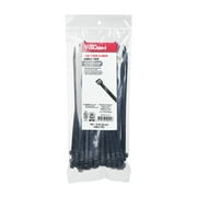 Hyper Tough Cable Ties, 8 in, 75 lb, Black, 100 Pieces