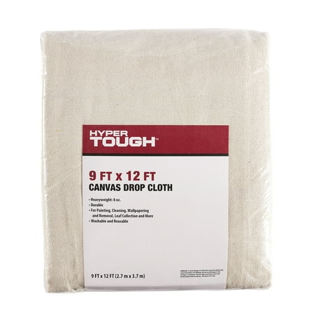 Hyper Tough Canvas Drop Cloth, 9' x 12'