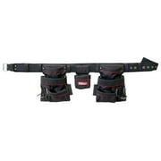 Hyper Tough Carpenter Belt Padded Tool Belt, Black Carpenter Rig, Strap & Buckle