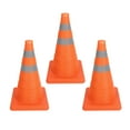 thumbnail image 1 of Hyper Tough, Collapsible Reflective Emergency Safety Cone, Traffic Cone, 3 Pack, Plastic, 1 of 13