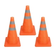 Hyper Tough, Collapsible Reflective Emergency Safety Cone, Traffic Cone, 3 Pack, Plastic