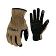 thumbnail image 1 of Hyper Tough Cotton Duck Canvas Utility, Unisex Work Gloves, Brown, Medium, HT88981-23, 1 of 10