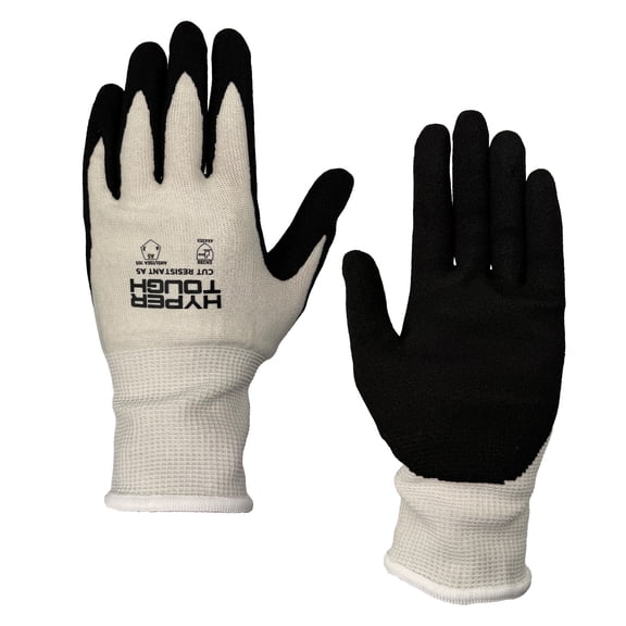 Hyper Tough Cut-Resistant Nitrile Coated Gloves, S