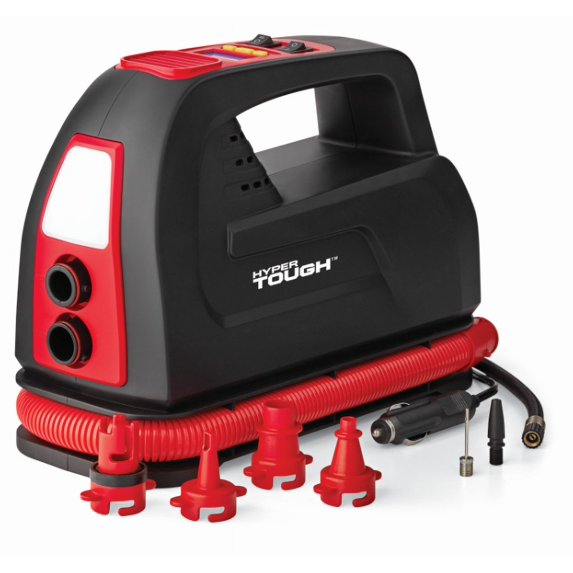 Hyper Tough DC 12V Multi-function Digital Tire Inflator/SUP Inflator, Black