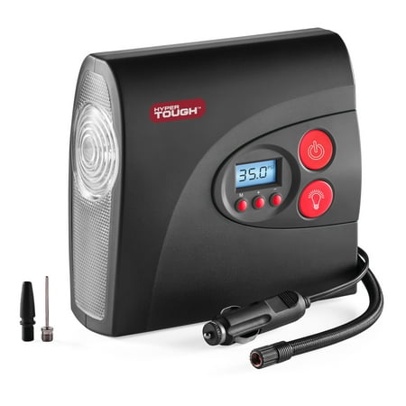 Hyper Tough DC 12V Portable Digital Tire Inflator with Bright LED Light