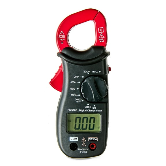 Hyper Tough Digital Clamp Meter Current Tester, TD35074B, 1-Piece, 6 in x 1.25 in x 2.5 in, CR2032 Batteries Included, New