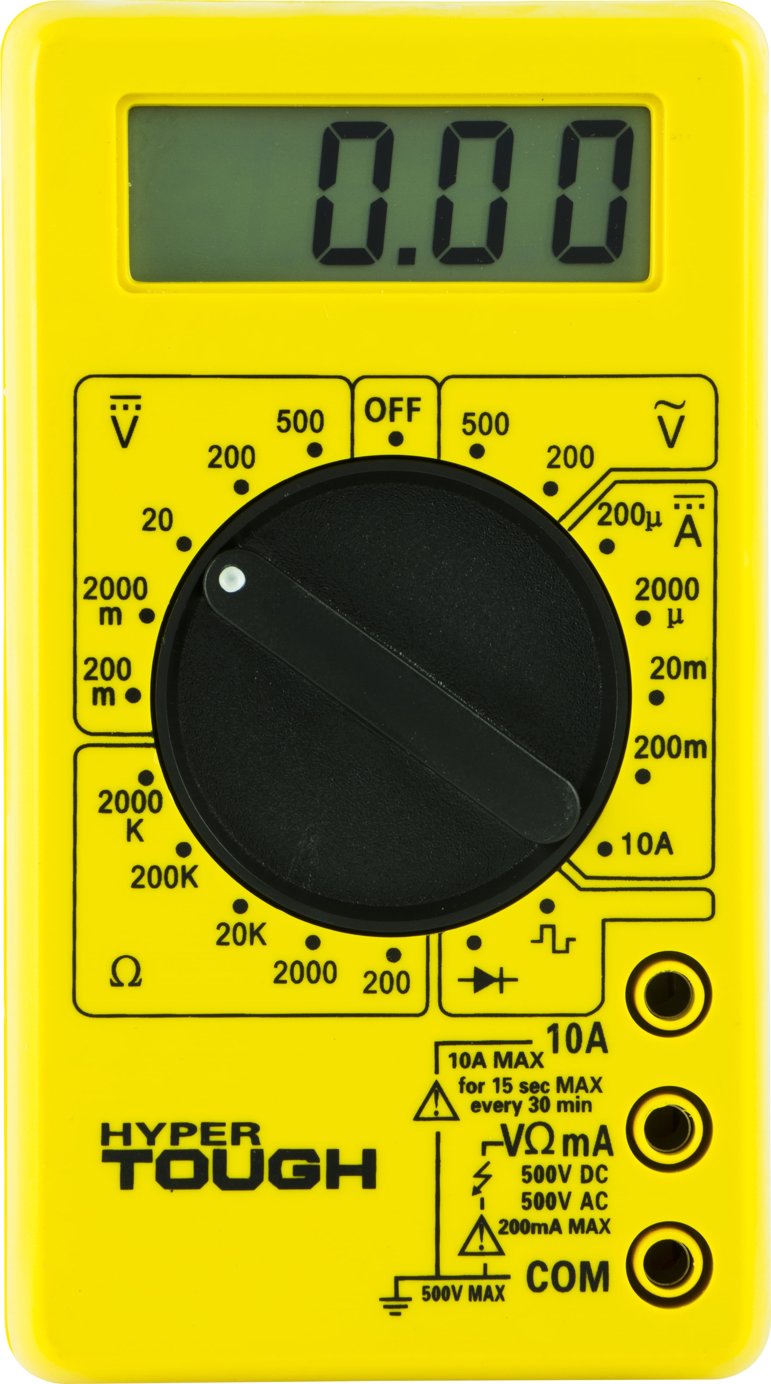 Hyper Tough Digital Multimeter, 17Range, 34371