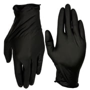 Hyper Tough Disposable Nitrile Gloves, 100 Pack, Black, X-Large