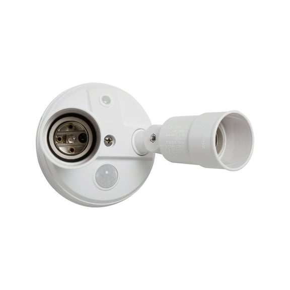Hyper Tough Dual Head Hardwired Security Light 180-Degree Detection (Bulbs Not Included)