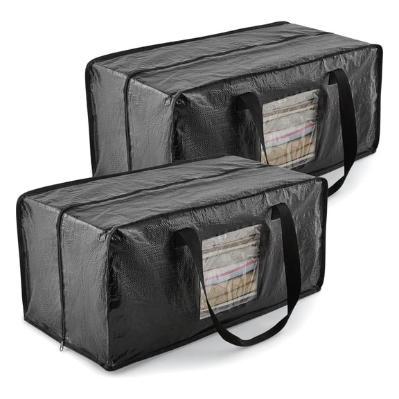 Hyper Tough Heavy-Duty Moving Bags with Clear Window and Backpack Carry, 2-Pack