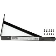 Hyper Tough Heavy Duty Shelf Bracket, 8 x 12 Black, Steel, Mounting Hardware Included