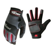 Hyper Tough High Dexterity General Purpose Work Glove, Mesh, Synthetic Leather Palm - Mens Large