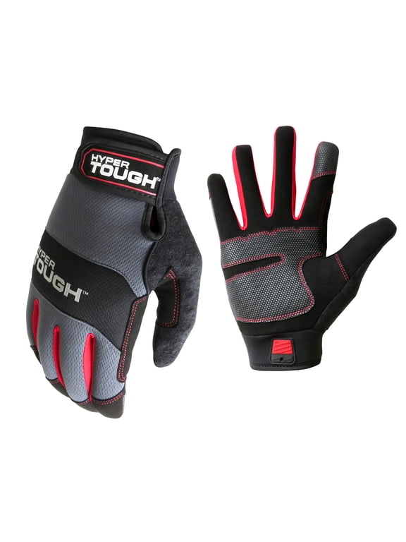 High Dexterity General Purpose Work Glove, Mesh, Synthetic Leather Palm, Men's Medium