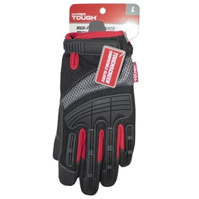 Pro Leather Tough Work Gloves - Medium Size Black Leather Gloves