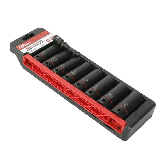 Hyper Tough 10-Piece 1/2-inch Drive Deep Impact Socket Set, Holiday Gift