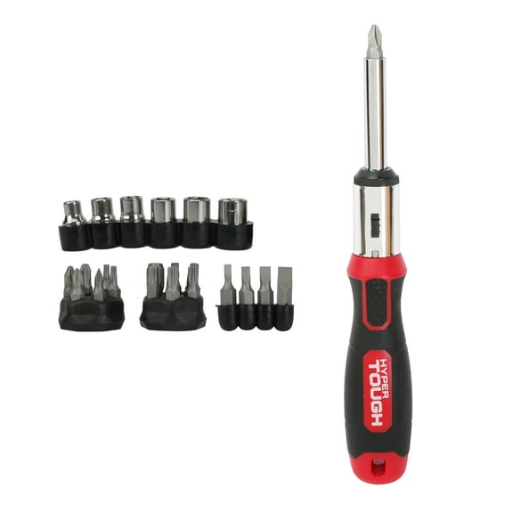 Hyper Tough 24-Piece Ratcheting Screwdriver Bit and Socket Set, Holiday Gift