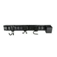 thumbnail interactive-video image 1 of Hyper Tough Hyper Stack 32-Inch Wall Storage System, 6-Piece Set with Hooks and Bin, Black, 1 of 17