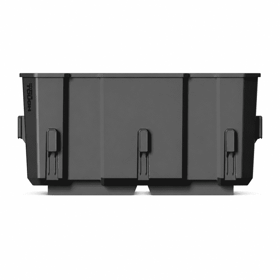 Hyper Tough Hyper Stack Interlocking Storage Crate, Black, Stackable Plastic Organizer