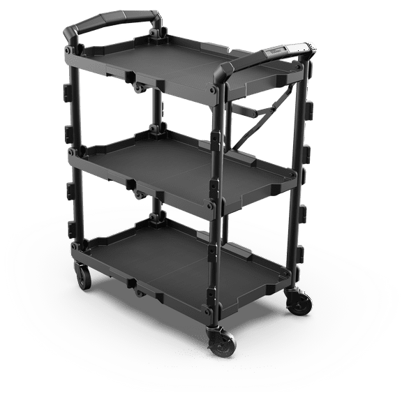 Hyper Tough Hyper Stack New Foldable Collapsible Utility Cart, Black