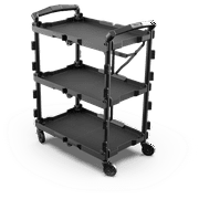 Hyper Tough Hyper Stack Foldable Collapsible Utility Cart, Black