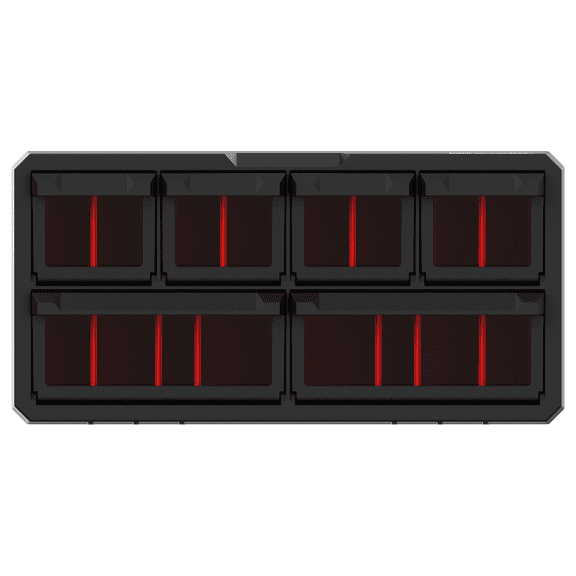Hyper Tough Hyper Stack Small Parts Organizer, Black, Compatible with Hyper Tough Hyper Stack System
