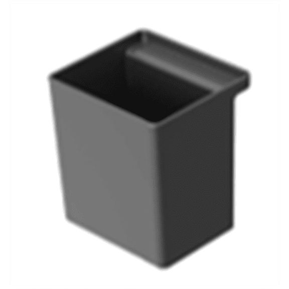 Hyper Tough Hyper Stack Small Wall-Mount Storage Bin, Heavy-Duty Plastic Tool Holder, Black, 1 Pack