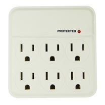 Hyper Tough Indoor 6-Outlet Surge Tap 1000-Joule Protection, 15 Amps, White