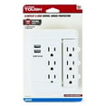 thumbnail interactive-video image 1 of Hyper Tough Indoor 6-Outlet Surge Tap with 2 USB Ports, White, 1 of 6