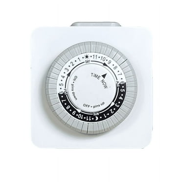 Hyper Tough Mini Analog Indoor Timer with 1 Polarized Outlet, 2-Pronged Outlet, 15 Amps