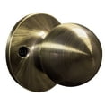 thumbnail image 1 of Hyper Tough Interior Non-Locking Ball Style Passage Doorknob, Antique Brass Finish, 1 of 10