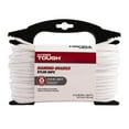 thumbnail image 1 of Hyper Tough, Item ND6100-HT, Nylon Blend Diamond Braid Rope, White, 3/16" x 100', 1 Each, 1 of 9