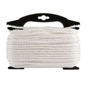 Hyper Tough Item NPP4100-HT, Nylon Blend Twisted Rope, White, 1/4" x 100', 1 Each