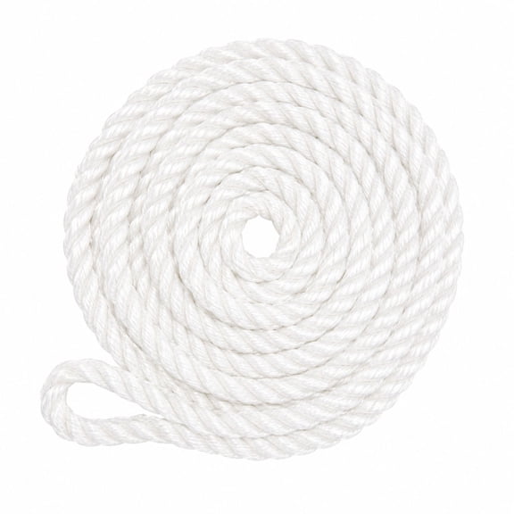 Hyper Tough Item# NPP850-HT, Nylon Blend Twisted Rope, White, 3/8" x 50', 1 Each