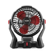 Hyper Tough 7.5 in. Cordless Fan with Hybrid Power,with 2.0Ah Lithium-Ion Battery Pack Powered,C1005
