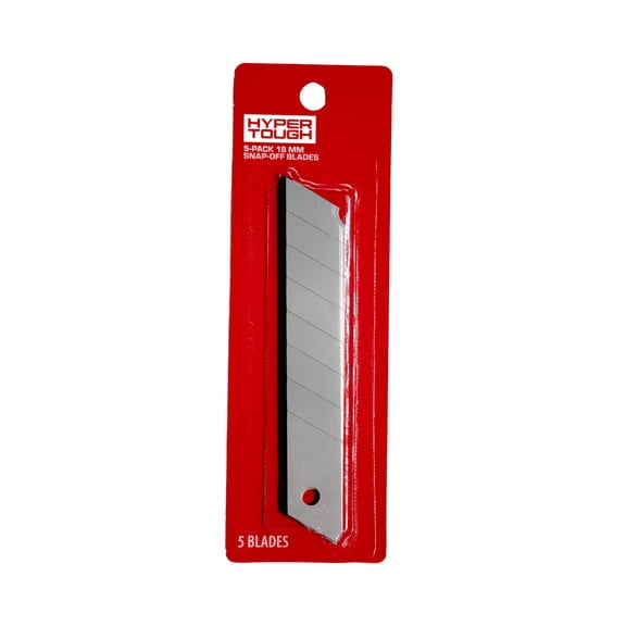 Hyper Tough K7BHT 18mm Carbon Steel Snap Off Blades, 5 per Card