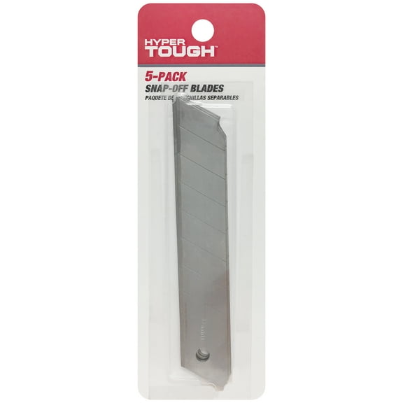 Hyper Tough K7BHT 18mm Carbon Steel Snap Off Blades, 5 per Card