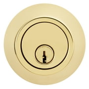 Hyper Tough Keyed Entry Single Cylinder Steel Deadbolt Lock, Polished Brass Finish