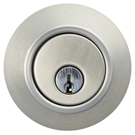Hyper Tough Keyed Entry Single Cylinder Deadbolt Lock, Stainless Steel Finish