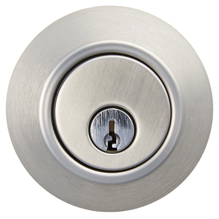 HYPER TOUGH KEYED ENTRY SINGLE CYLINDER DEADBOLT LOCK, STAINLESS STEEL FINISH
