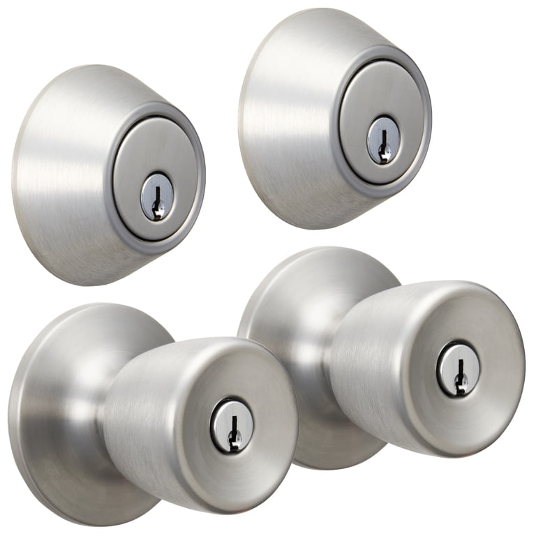 Free Shipping! Hyper Tough Keyed Entry Doorknob and Deadbolt Combo