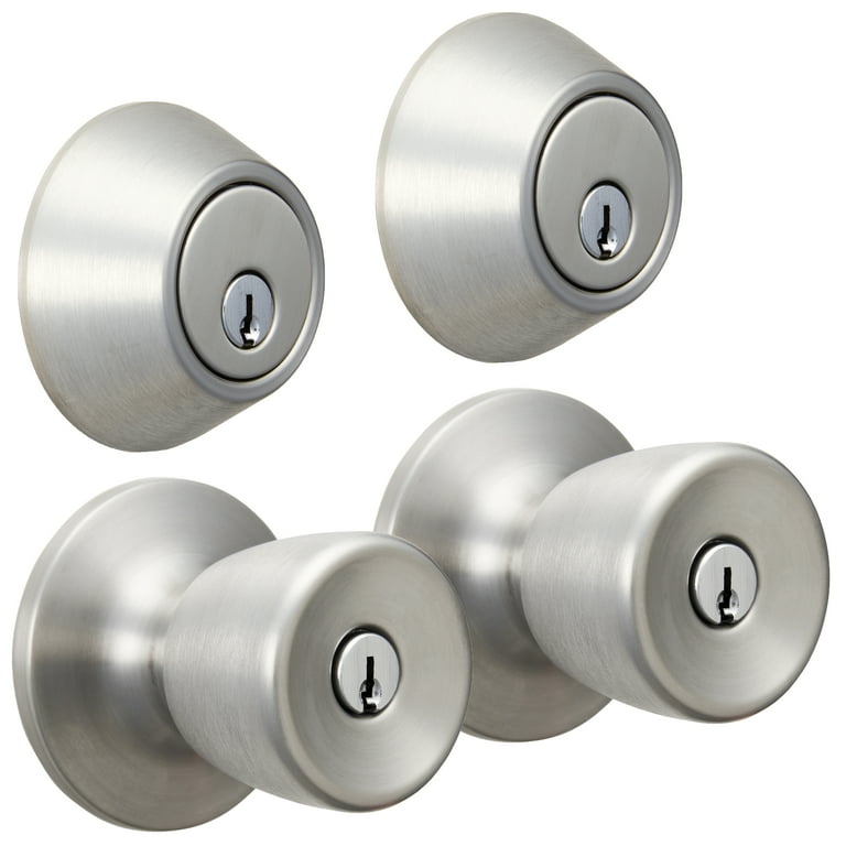 Stainless Steel Finish Keyed Entry Door Knob Set Stainless Steel Finish Keyed Entry Door Knob Set